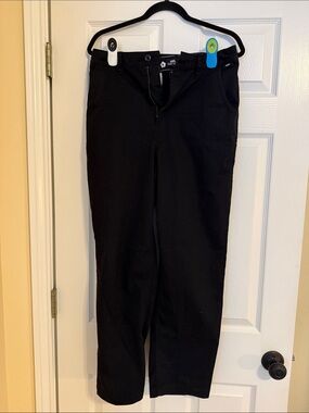 Vans Black Pants with White Floral Waistband